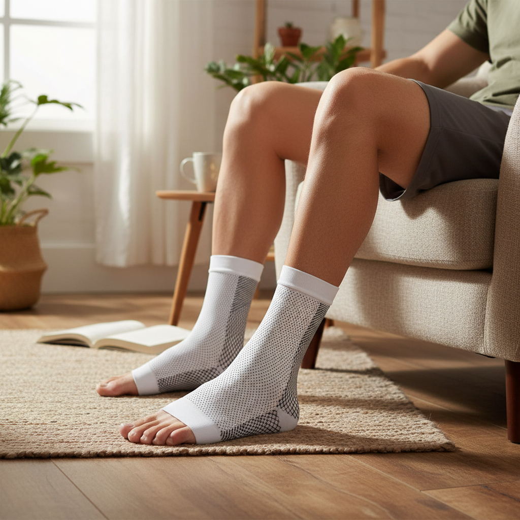 Compression therapy socks, four pairs