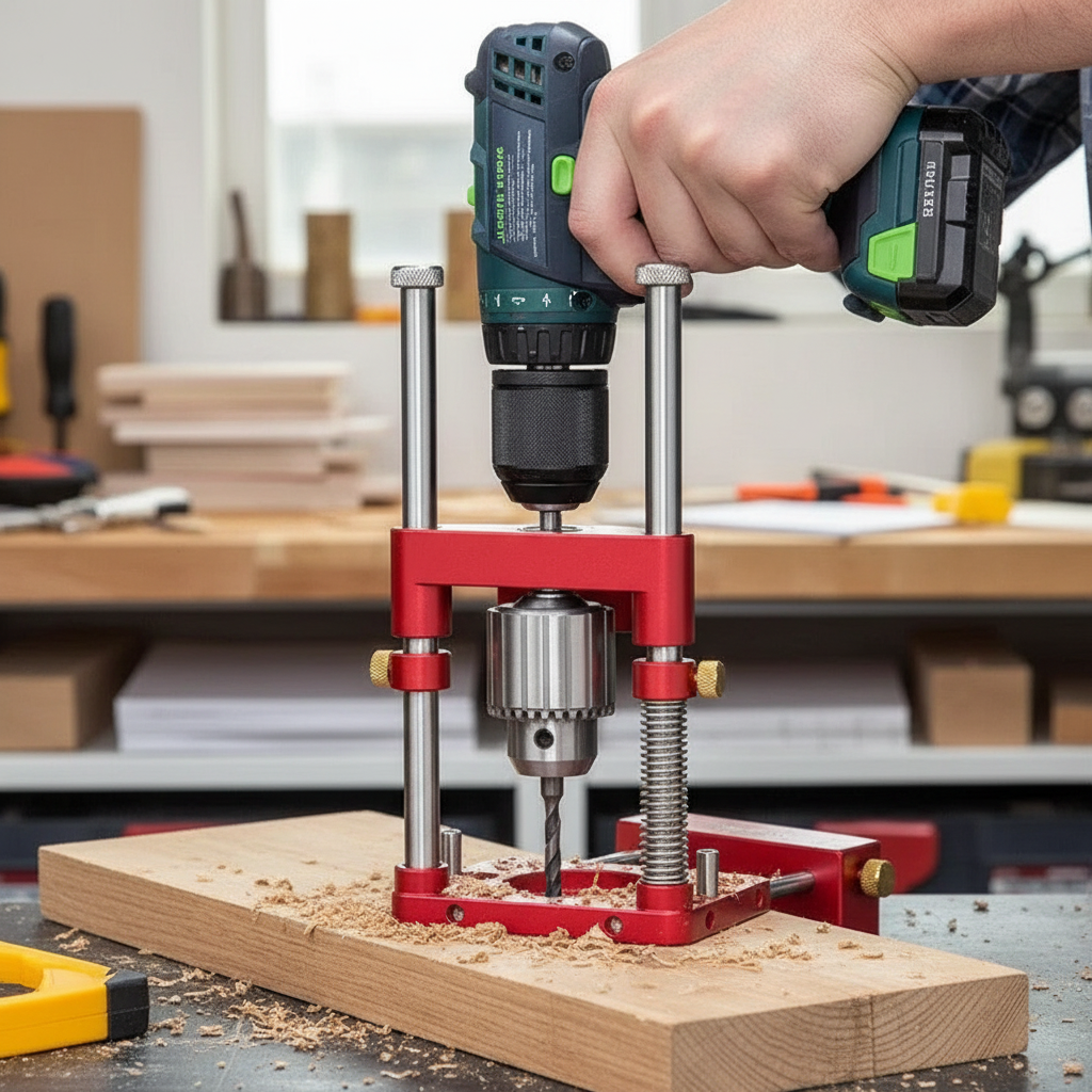 Adjustable Drill Locator for Precise Woodworking