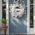 White Dogwood Flower Wreath for Front Door