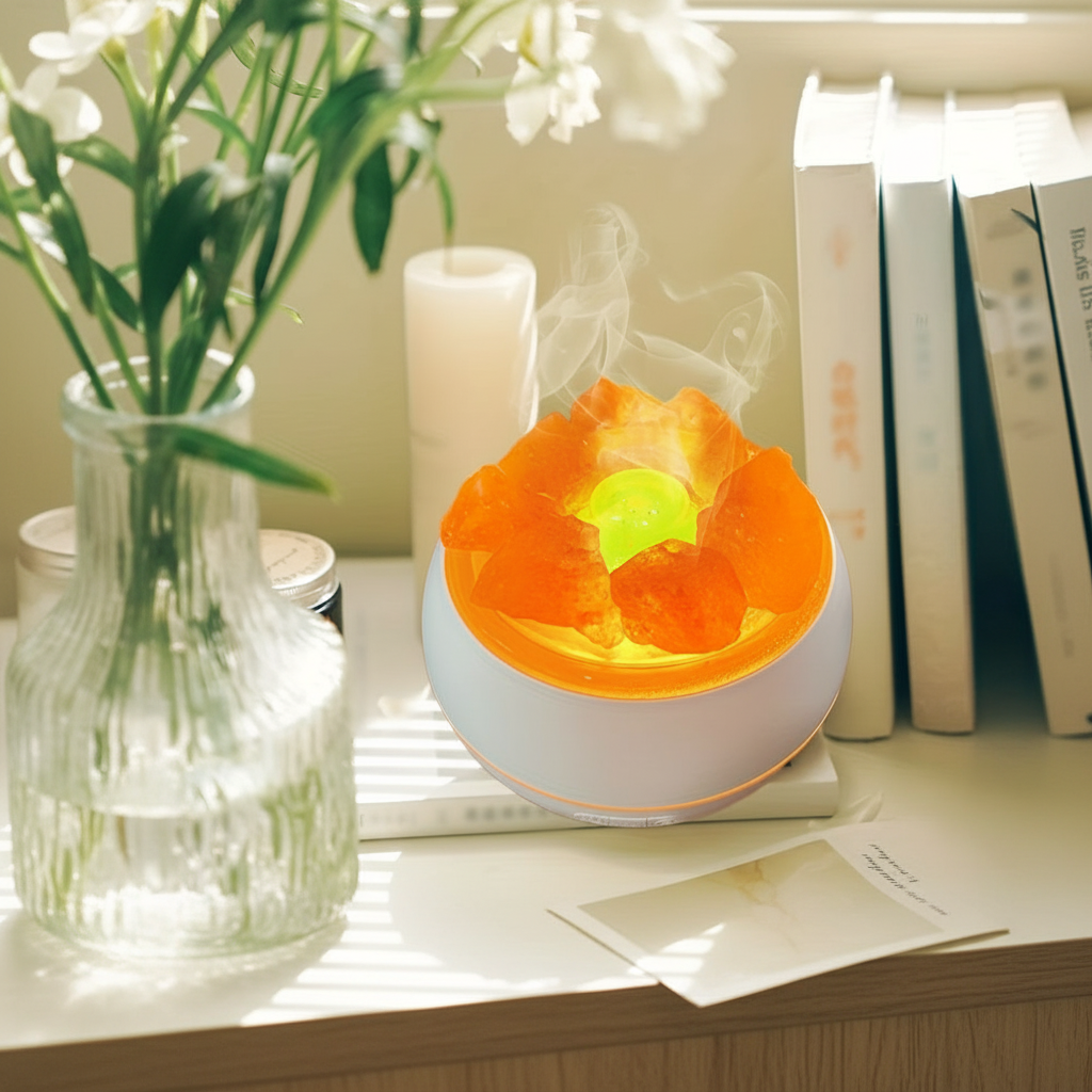 3-in-1 Salt Lamp Essential Oil Diffuser & Humidifier