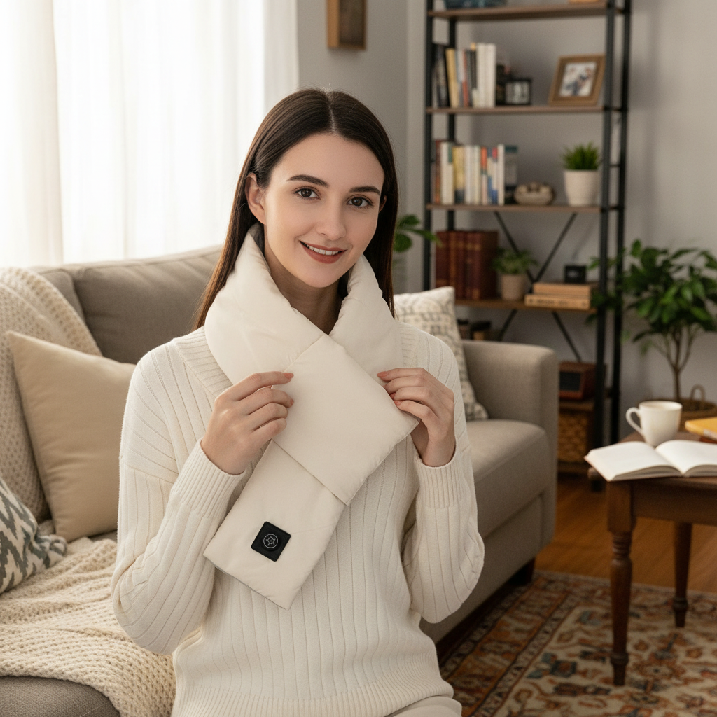 Electric Heating Scarf with USB Power Bank