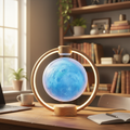 Magnetic Levitating Moon Lamp with Colorful LED Light
