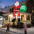 8ft LED Climbing Santa Inflatable Outdoor Christmas Decoration
