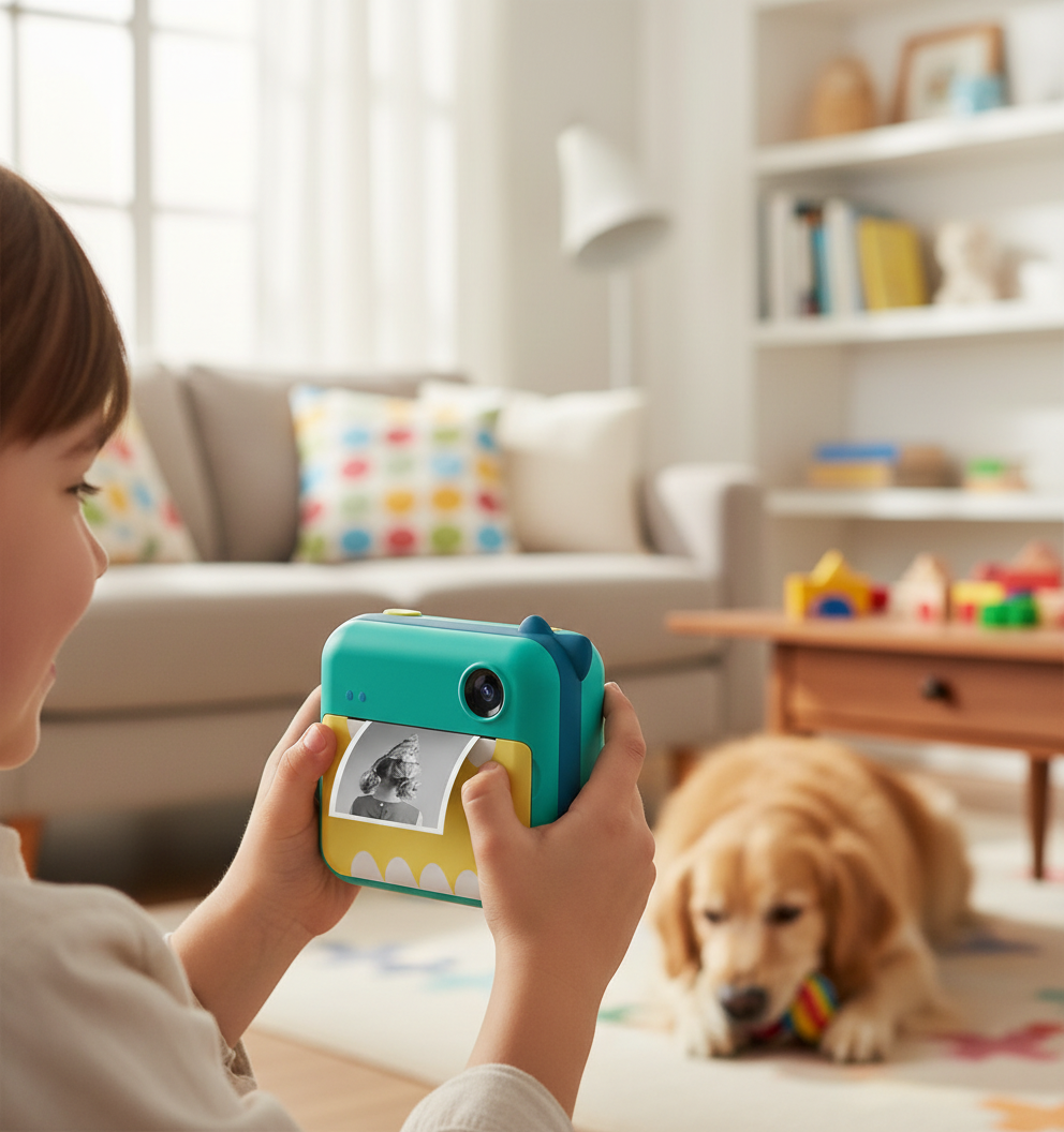 Kids' Instant Print HD Camera with Dual Lens