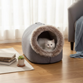 Winter Cat Bed - Warm Plush Cave