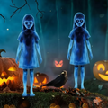 Ghost Yard Stakes - Halloween Outdoor Decorations (Set of 2)