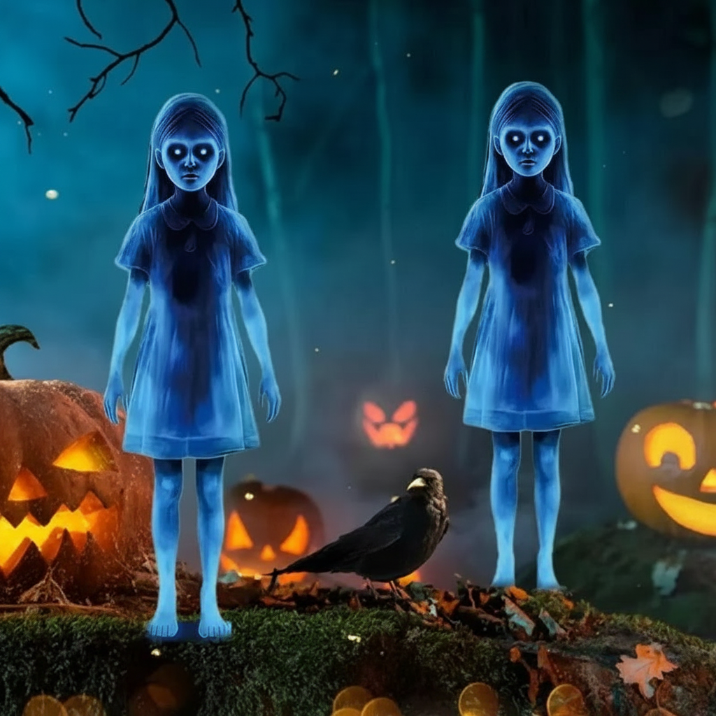 Ghost Yard Stakes - Halloween Outdoor Decorations (Set of 2)
