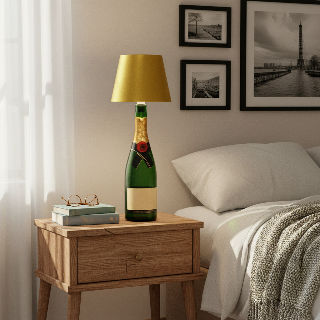 Wireless Bottle Lamp with Touch Dimmer