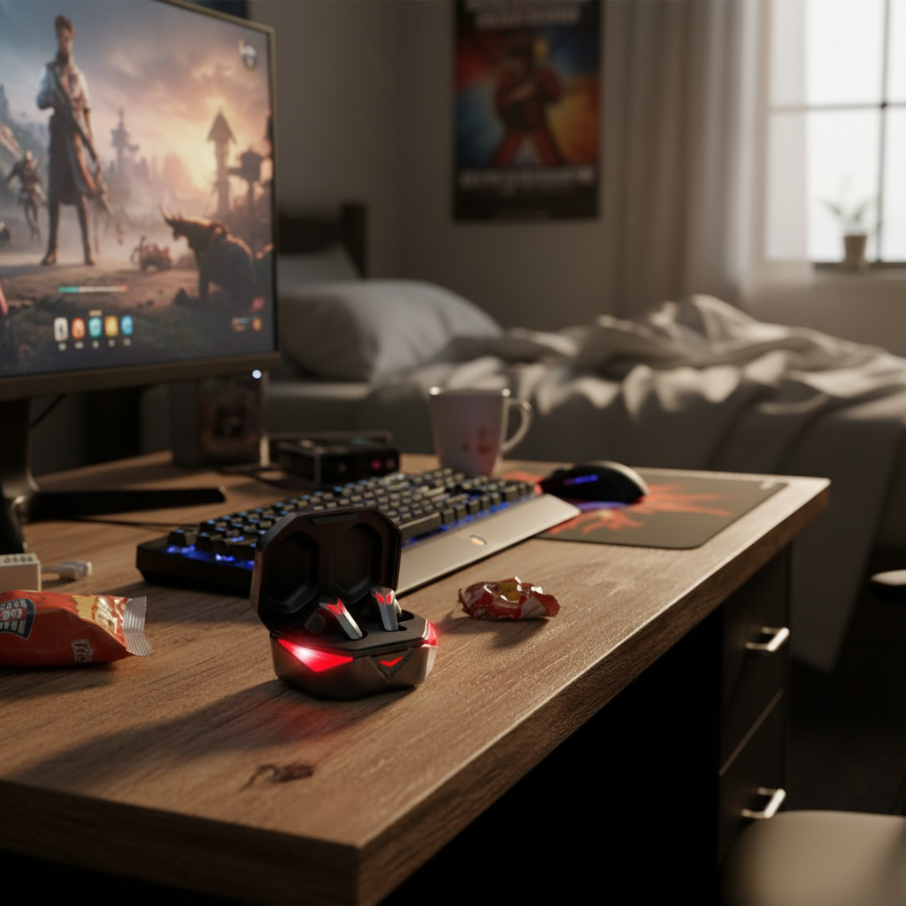 Gaming Wireless Earbuds with Mic and Ultra-Low Latency