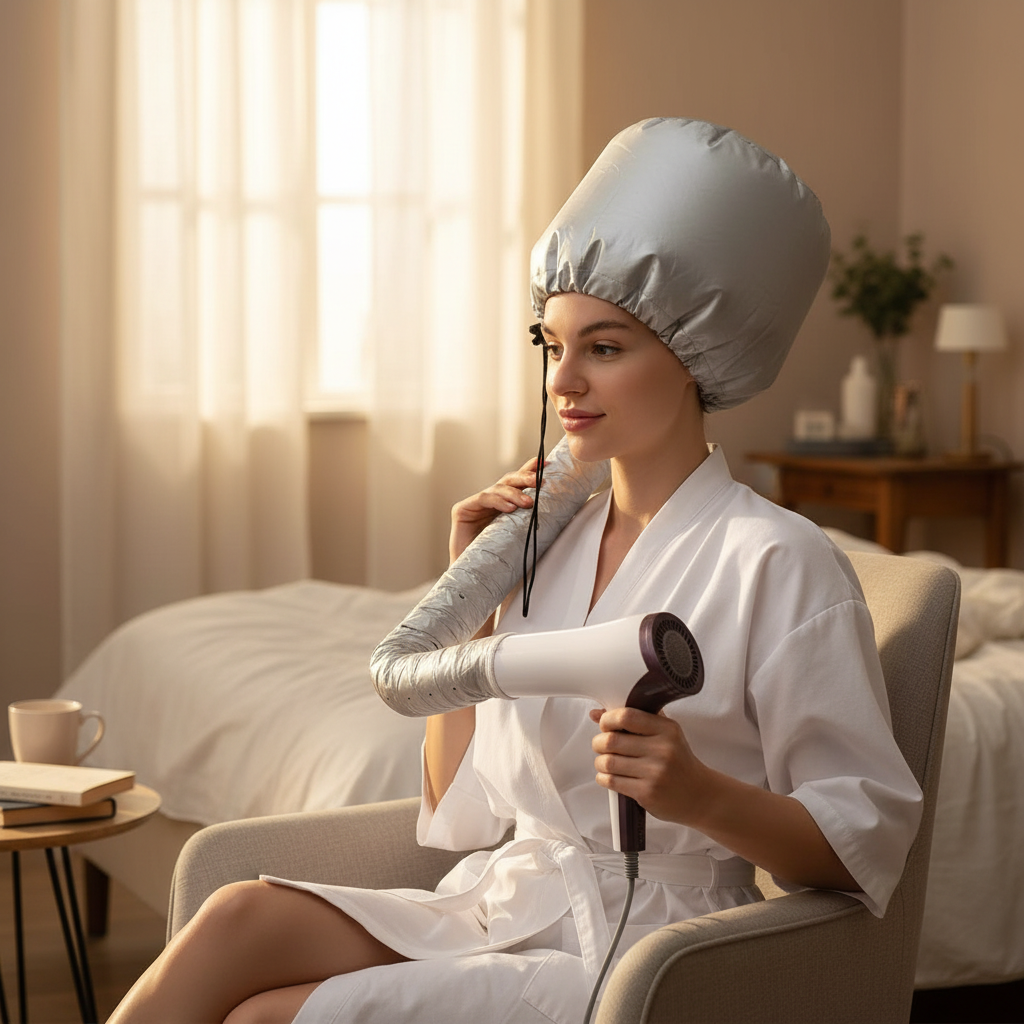 Portable Hair Bonnet Dryer Cap - Hands-Free Styling