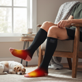 Heated Socks for Men & Women - 3 Pairs with Rechargeable Batteries