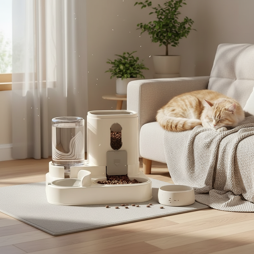 Automatic Dog & Cat Feeder with Water Dispenser