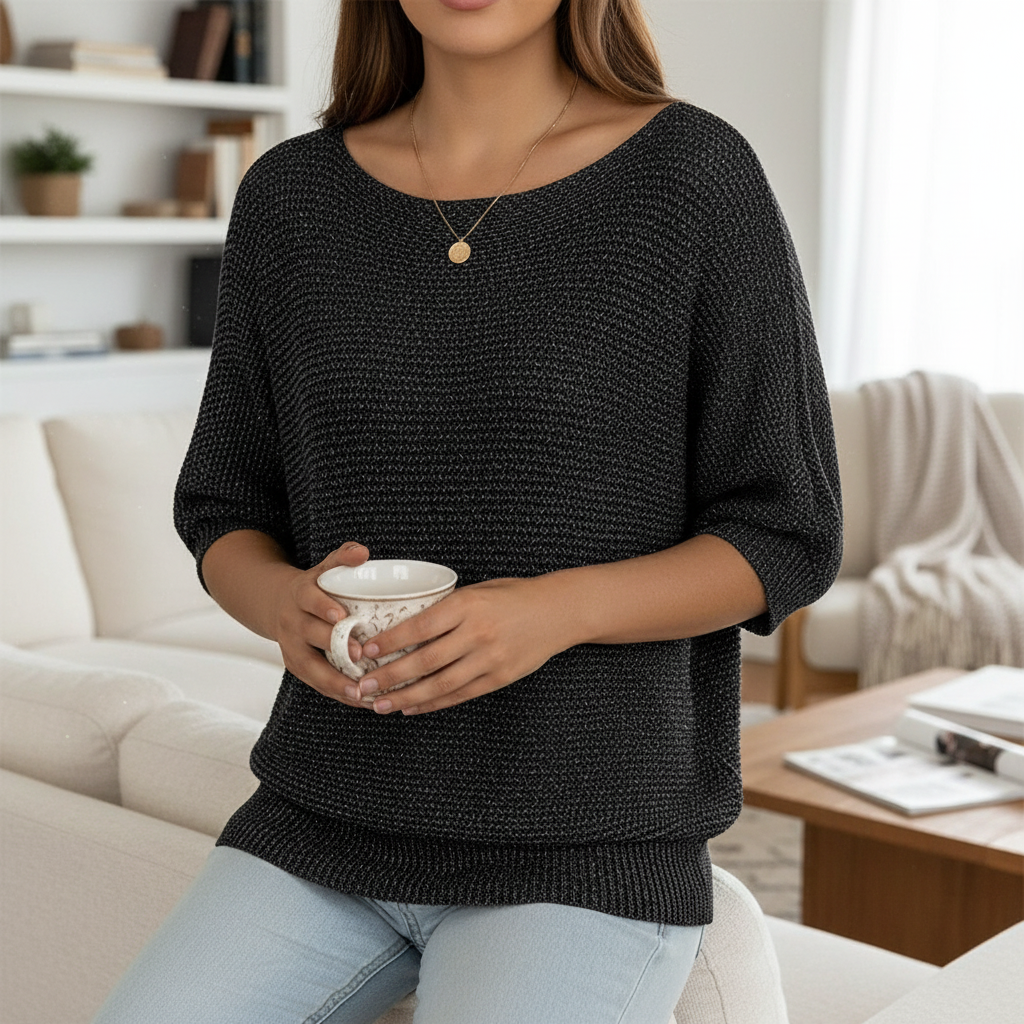 Patterned Knit Top | Loose Fit Comfort