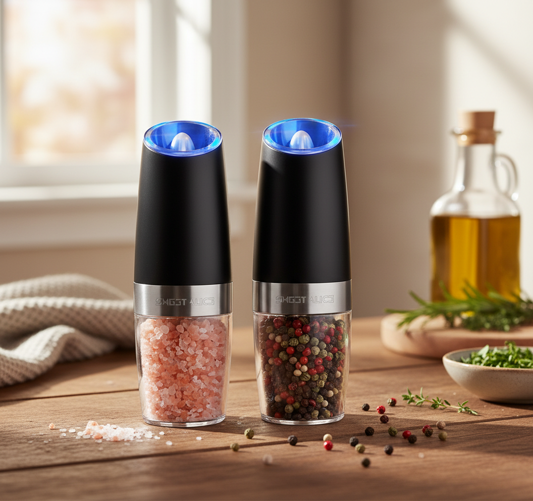 Electric Salt and Pepper Grinder with Gravity Sensor