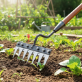 Carbon Steel Garden Rake Head with Interchangeable Handle