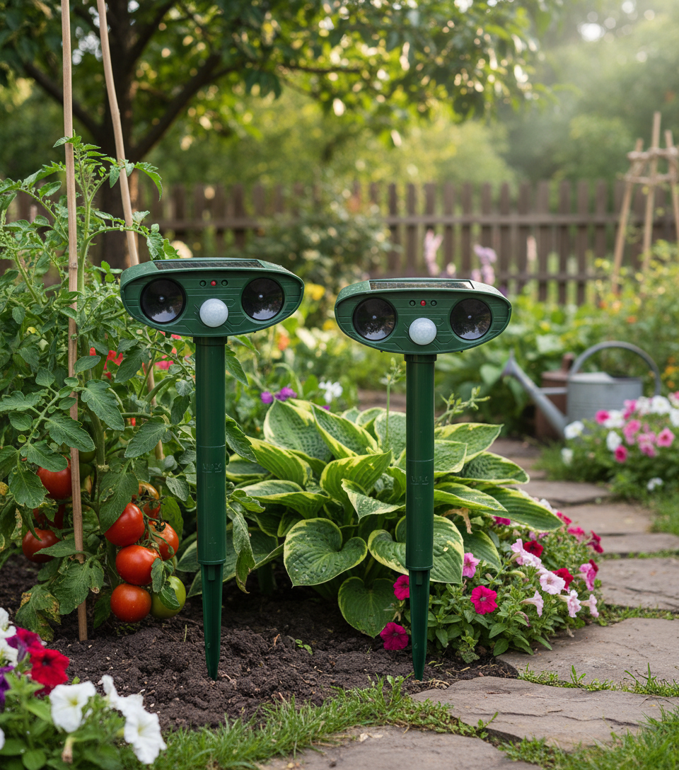 Solar Ultrasonic Chipmunk Repeller