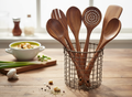 6-Piece Wooden Utensils Set for Nonstick Cookware
