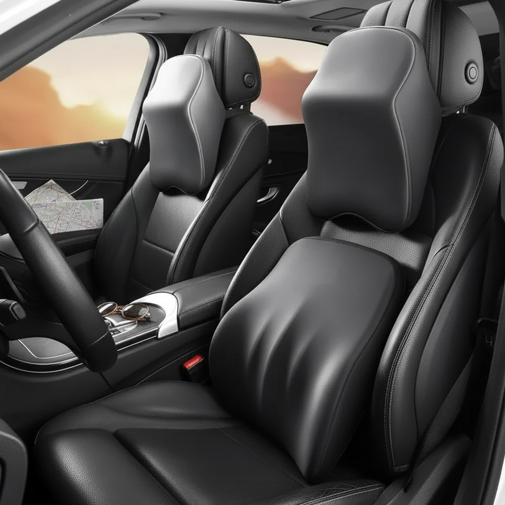 Car Lumbar Support Pillow with Memory Foam