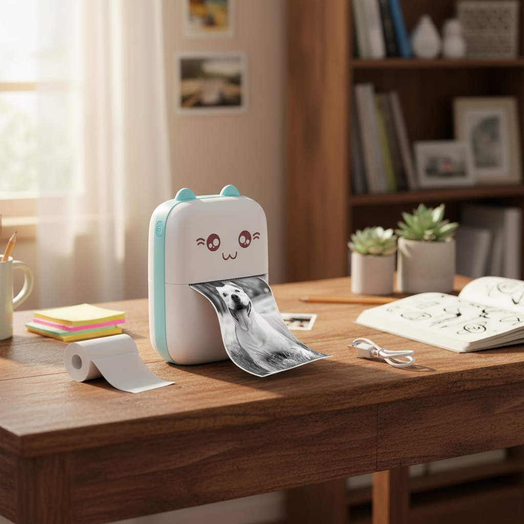 Portable Wireless Thermal Label Printer for Mobile