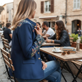 Women's Floral Blazer | Collarless Design
