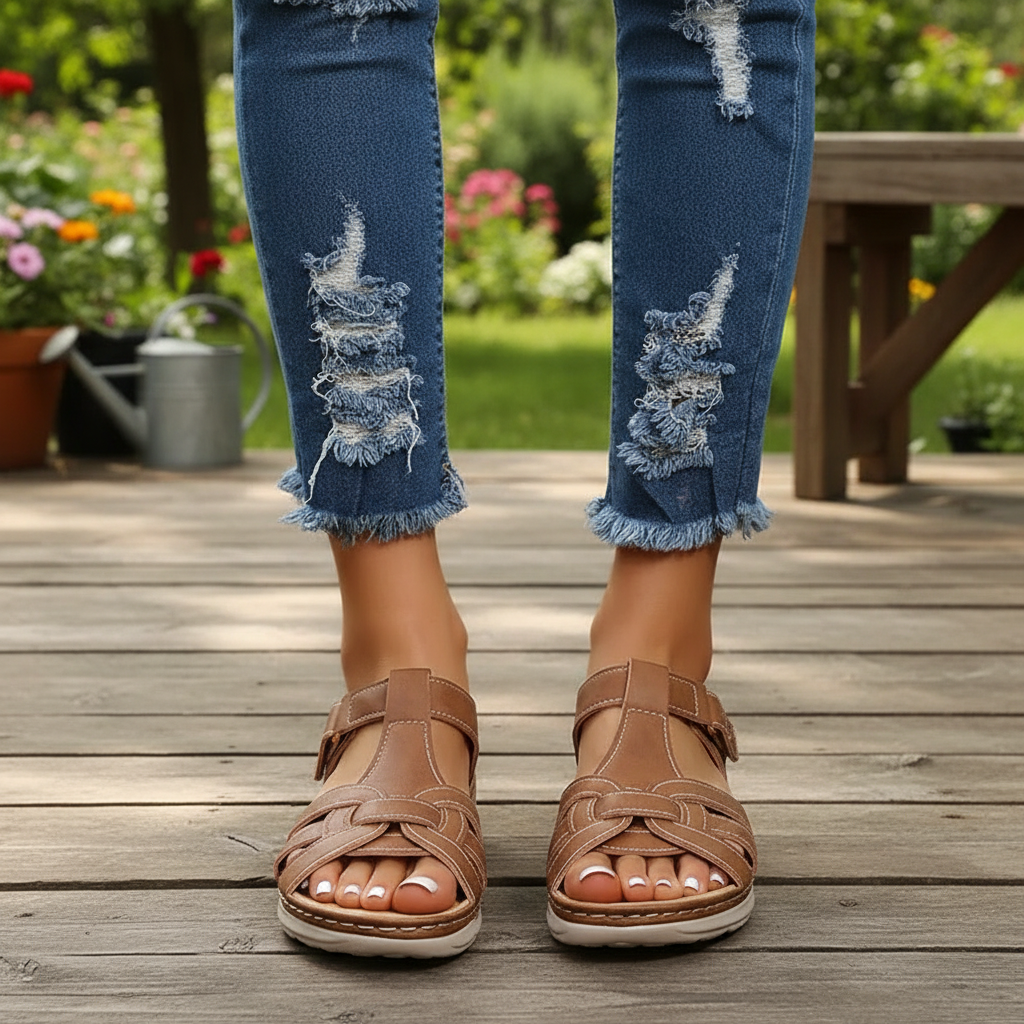 Women's Orthopedic Sandals with Velcro Straps