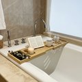 Bamboo Bathtub Tray - Adjustable Bath Caddy