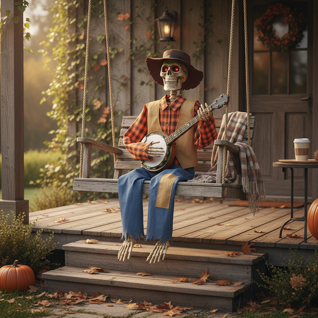 Animated Dueling Banjo Skeletons with Motion Sensor