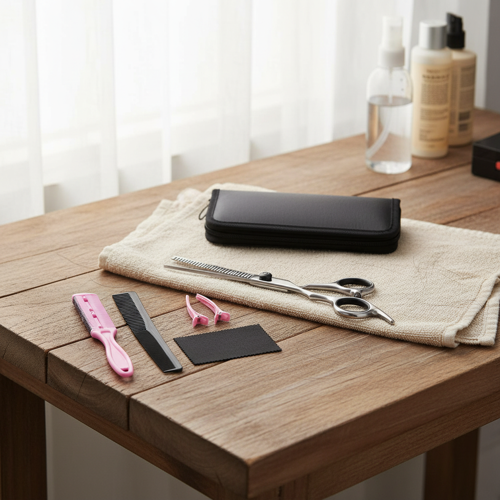 Professional Haircutting Set with Scissors & Thinning Shears