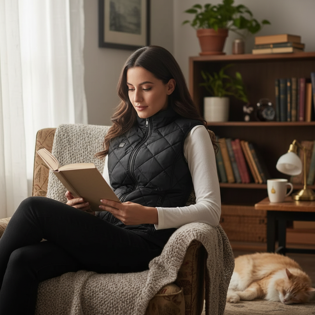 Women's Heated Gilet with 9 Heating Zones