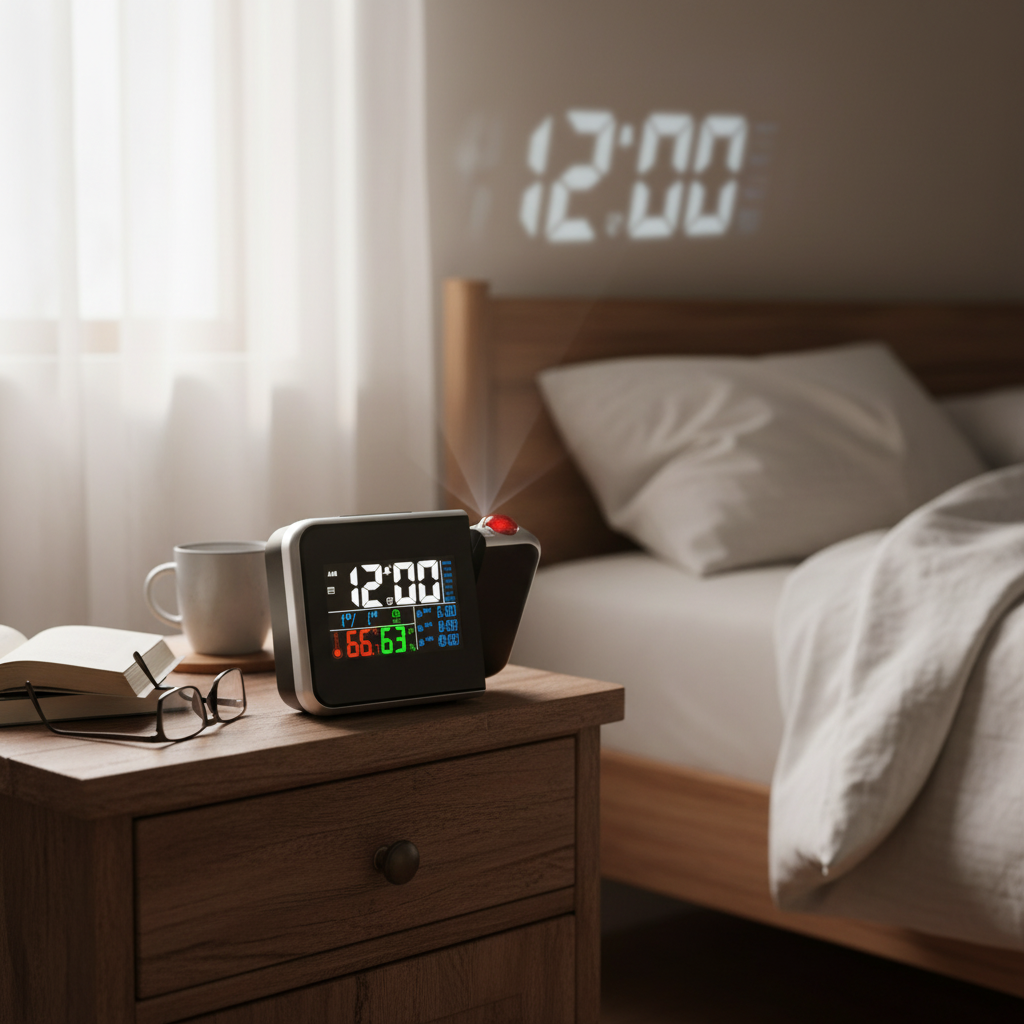 Digital Projection Clock with Temperature & Humidity