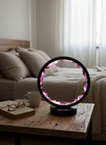 Crystal Column Night Lamp with Healing Stone Base