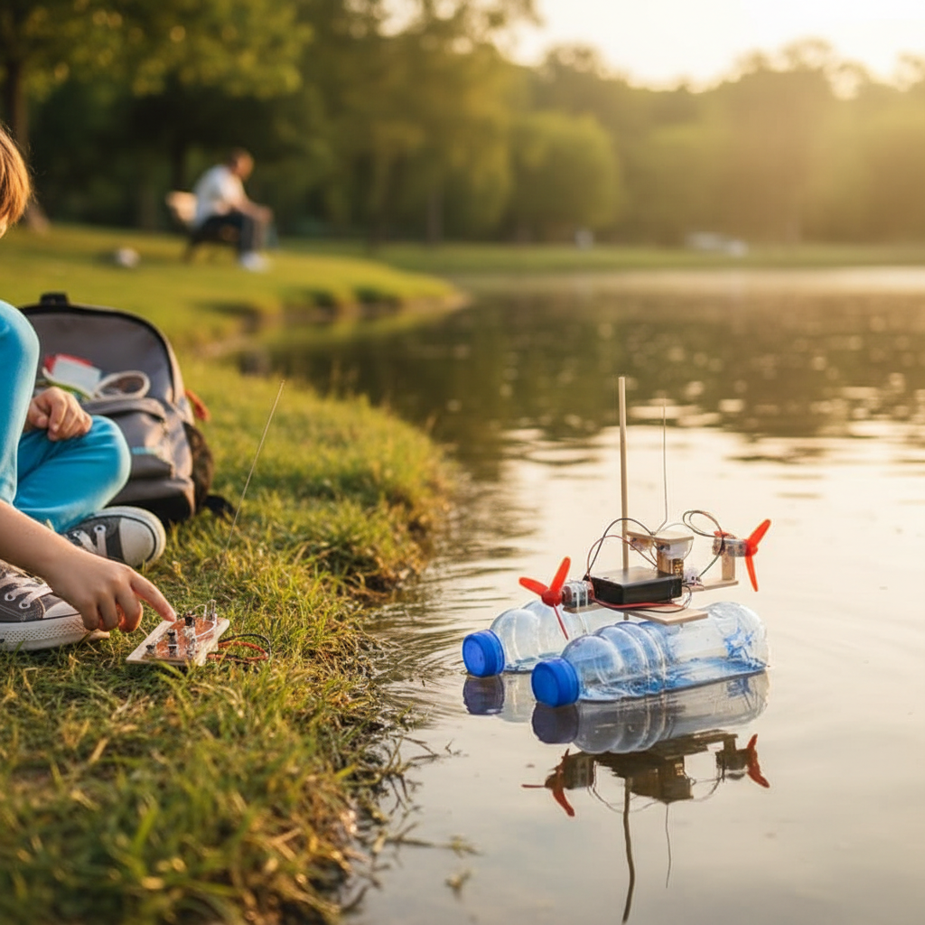 Wooden RC Boat for Kids | Remote Control Toy