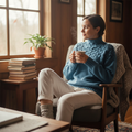 Women's Pink Knitted Turtleneck Sweater
