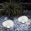 Solar Pebble LED Landscape Light - Outdoor Glass