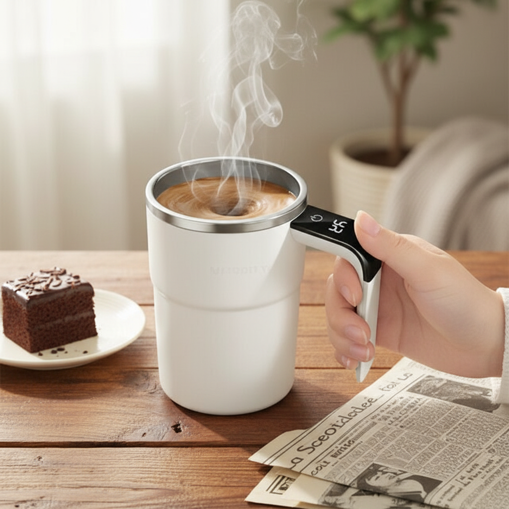 Self-Stirring Mug with Temperature Display
