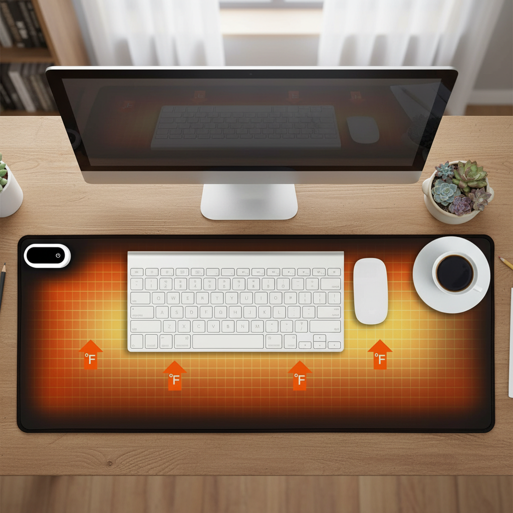 Heated Desk Mouse Pad with 5 Temperature Settings