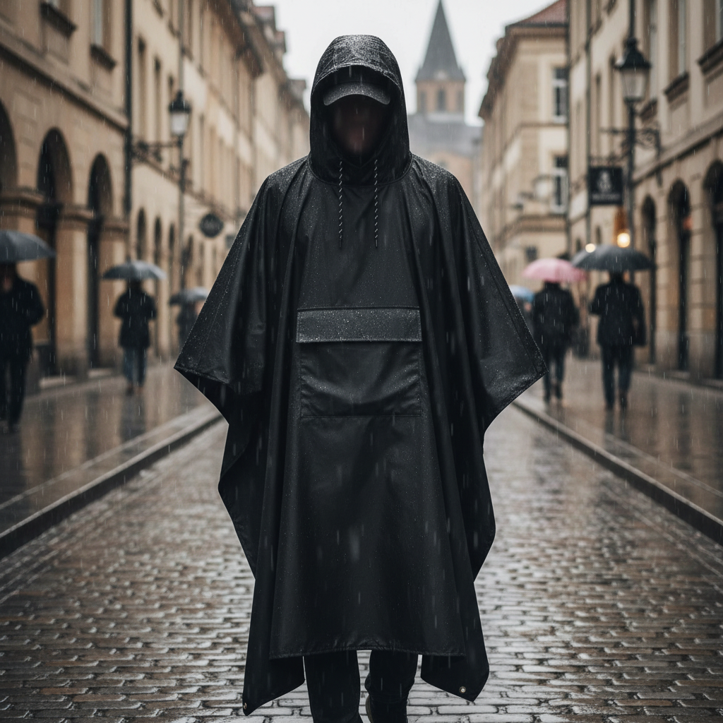 Lightweight Rain Poncho for Hiking & Travel