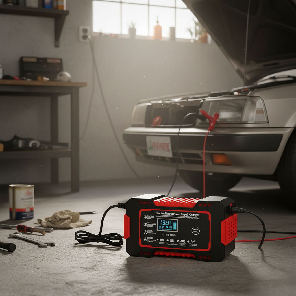 12V 6A Car Battery Charger with LCD Display