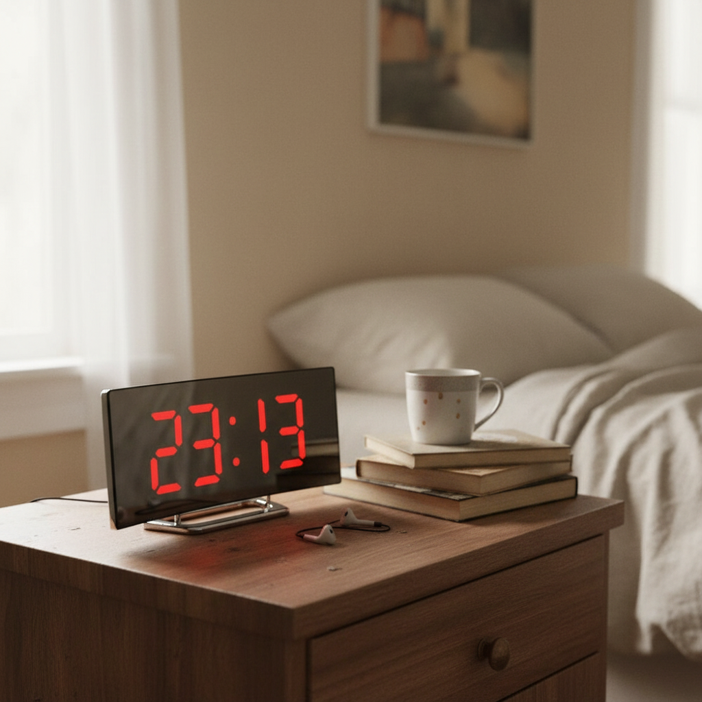 Modern Curved LED Digital Clock