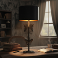 Gothic Skeleton USB Table Lamp - Modern Resin Design