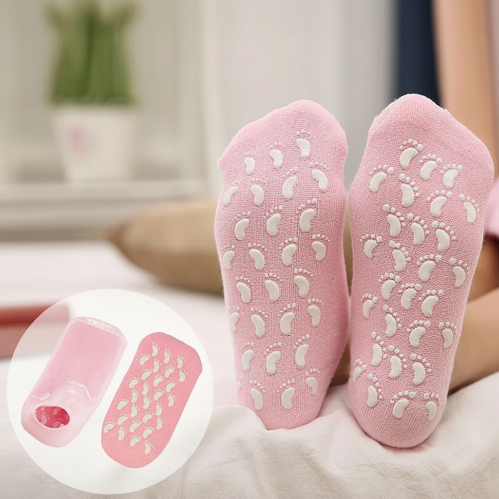 Gel Moisturizing Socks with Spa Lining