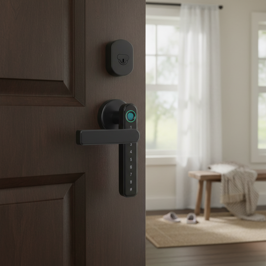 Smart Fingerprint Door Lock with Mobile App Control