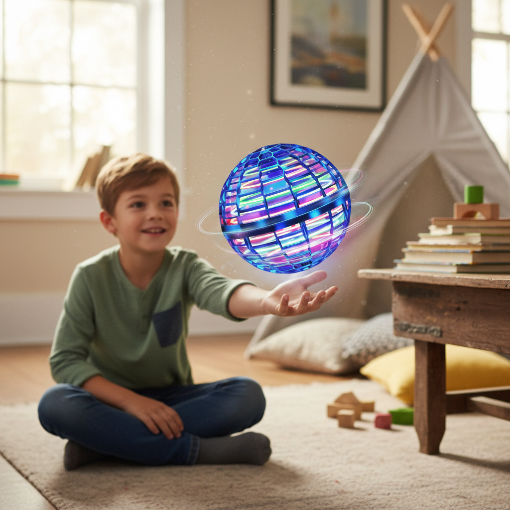 Galaxy Fly Orb - LED Motorized Boomerang Toy