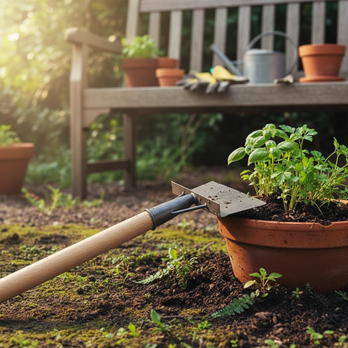 Adjustable Garden Cleaning Shovel with Scraper & Squeegee