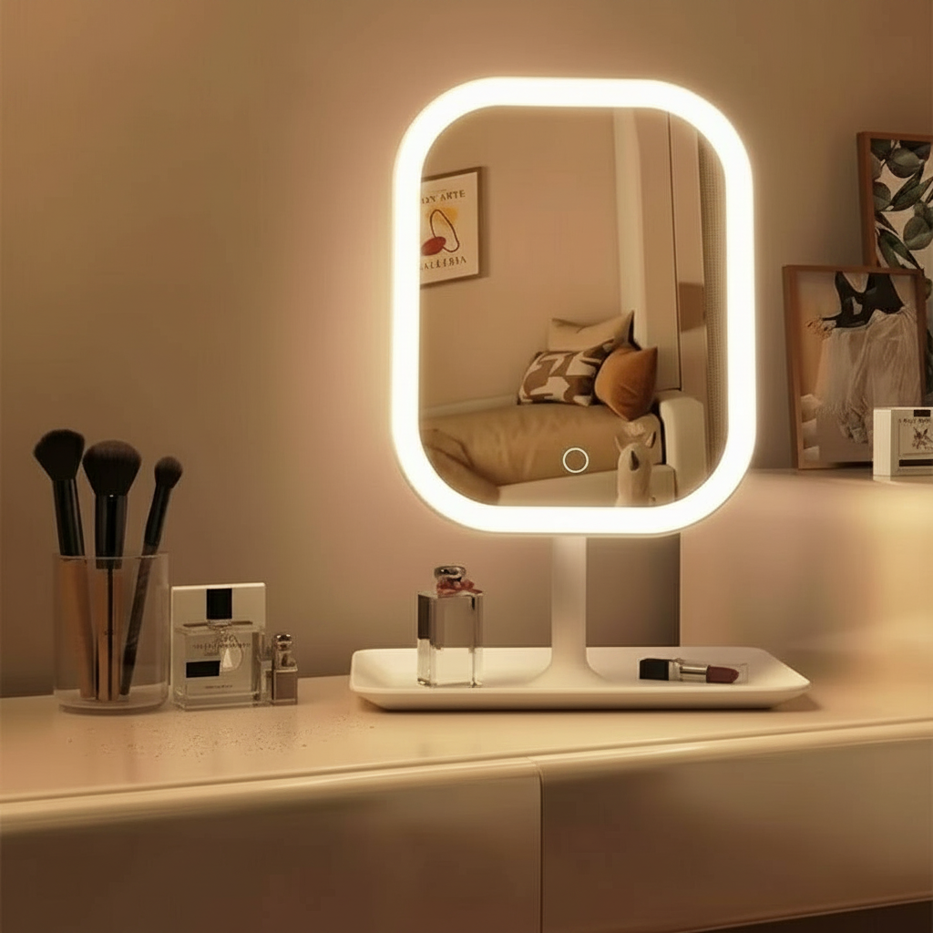 Travel Makeup Mirror with Lights - Portable LED