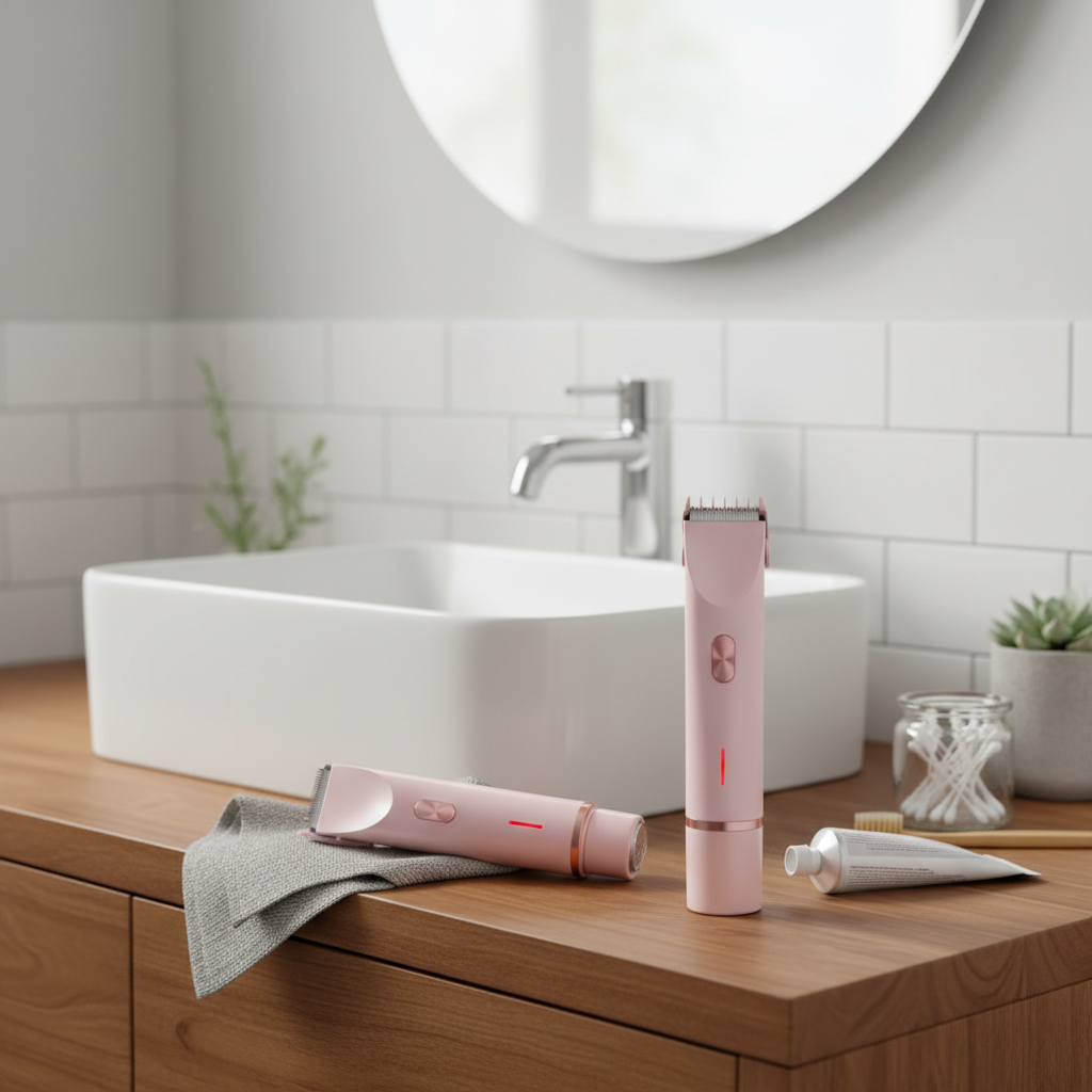 Gentle Electric Hair Trimmer for Women – Dual-Head Cordless