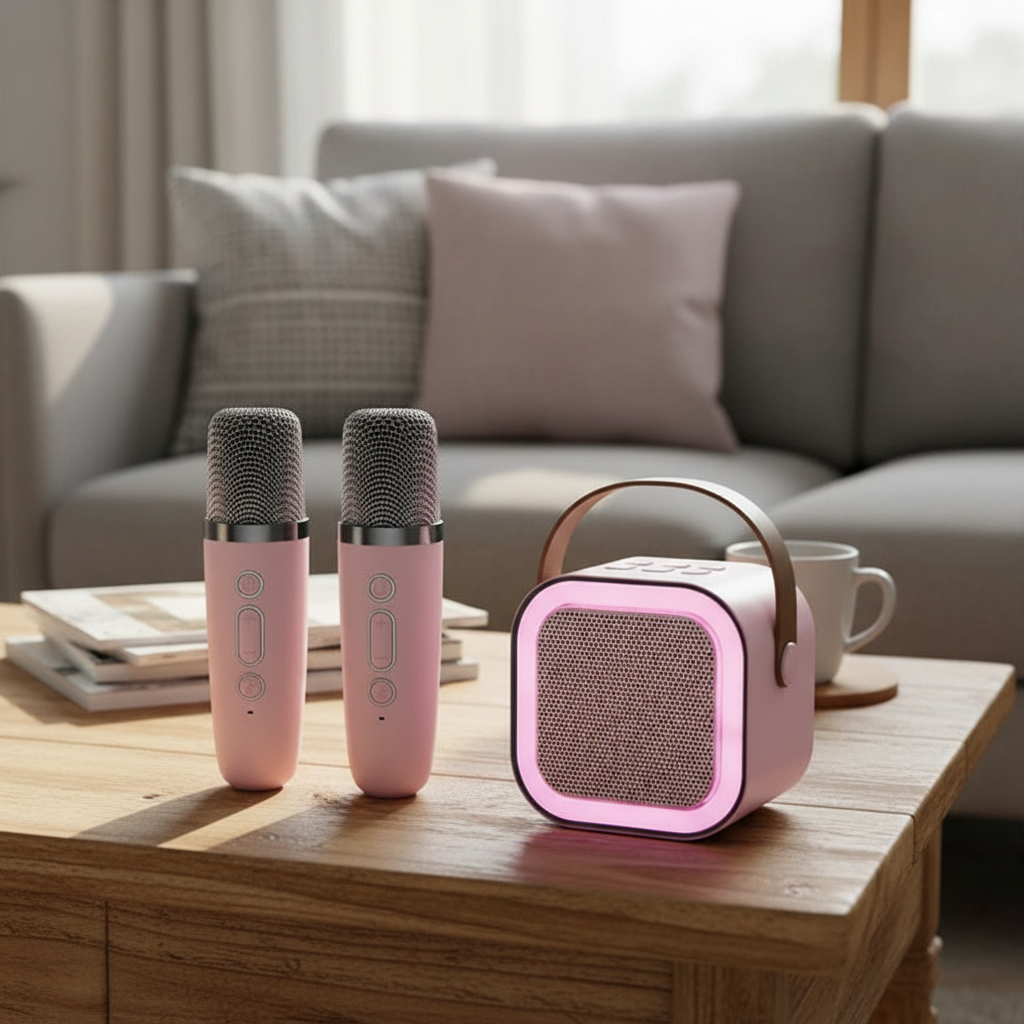 Kids Karaoke Machine with Dual Wireless Microphones