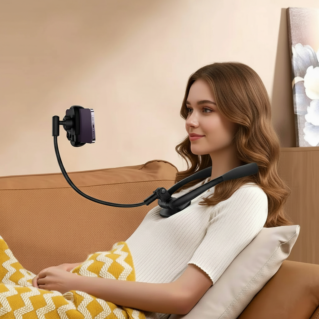 Adjustable Phone Holder for Desk, Bed & Neck