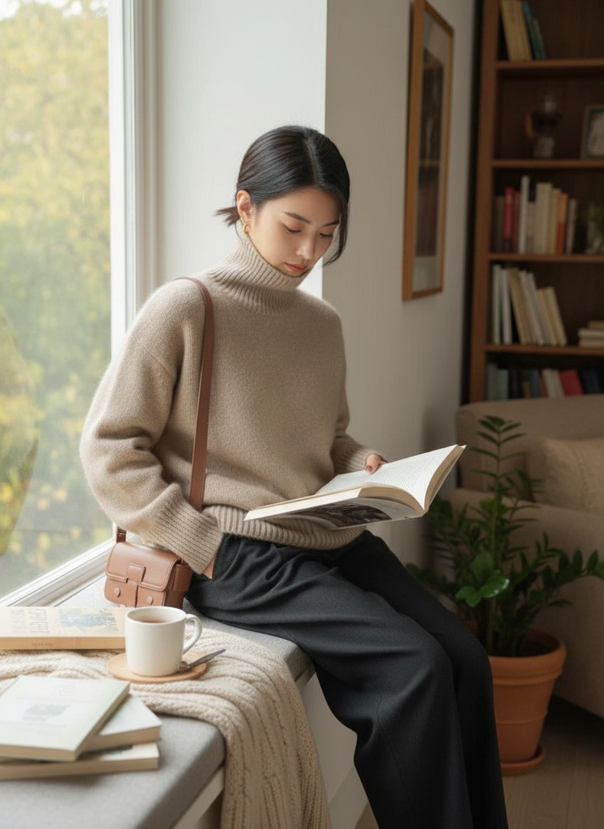 Merino Wool Turtleneck Sweater | Warm & Soft