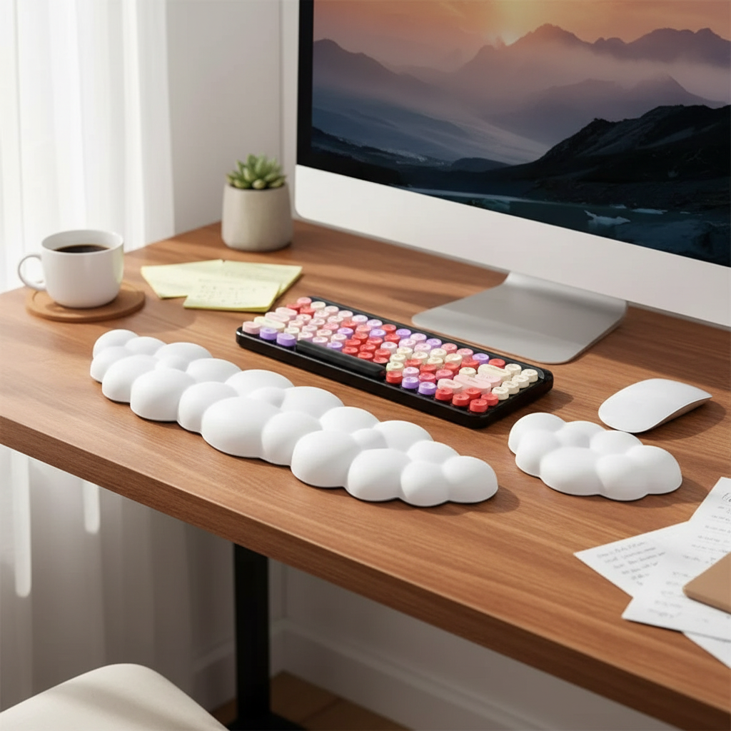 Memory Foam Wrist Rest for Keyboard & Mouse